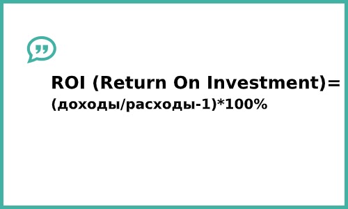 Формула ROI (Return On Investment)